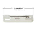 25 Name Badge or Brooch Pin Backs, plastic with metal pin, fin0041
