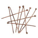 500 Copper Ball Head Pins, 1-1/8" long (30mm)  21 gauge pin0013