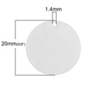 10 Bright Silver Plated Circle Disc Metal Stamping Blanks, 22 gauge, 3/4" diameter (20mm)  MSB0124