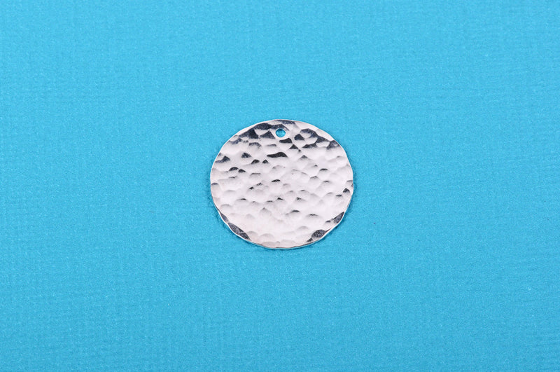 10 Bright Silver Plated Circle Disc Metal Stamping Blanks, 22 gauge, 3/4" diameter (20mm)  MSB0124