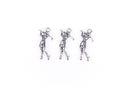 10 Antiqued Silver Metal FEMALE GOLFER Charm Pendants chs0467