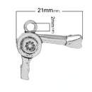 10 Silver Metal HAIR DRYER Charm Pendants chs0475