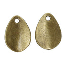 20 Antique Bronze TEARDROP SPOON Scoop Charms  chb0211