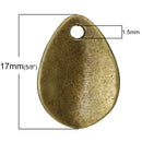 20 Antique Bronze TEARDROP SPOON Scoop Charms  chb0211