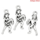 10 Silver Metal SPARTAN GLADIATOR Charm Pendants chs0496