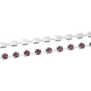 1 yard ( 3 feet ) Rhinestone Cup Chain, 2mm, bright silver base metal and LIGHT AMETHYST glass crystals fch0181