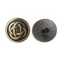 6 Bronze Metal ROUND CELTIC KNOT Circle Shank Buttons for Jewelry Making, Scrapbooking, Sewing  but0025