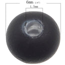 500 Round Acrylic Beads, matte rubber coating  6mm  bulk package bac0054
