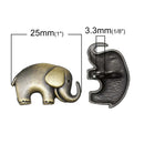 4 Bronze Metal ELEPHANT Shank Buttons for Jewelry Making, Scrapbooking, Sewing  BUT0015