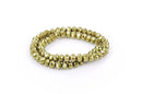 8x6mm Metallic Pearl OLIVE GREEN Opaque Crystal Glass Faceted Rondelle Beads . 1 Strand, bgl0090