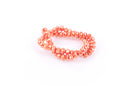 6x4mm Metallic Pearl TANGERINE ORANGE Opaque Crystal Glass Faceted Rondelle Beads, full strand, 60 beads, bgl0068