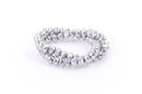 10x7mm Metallic Pearl SILVER HEATHER GREY Opaque Crystal Glass Faceted Rondelle Beads . 1 Strand, bgl0340