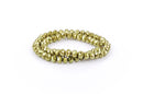 8x6mm Metallic Pearl OLIVE GREEN Opaque Crystal Glass Faceted Rondelle Beads . 1 Strand, bgl0090