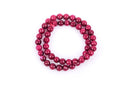 1 Strand Round Dyed Faceted Dark RUBY RED JADE Gemstone Beads, 6mm gjd0004