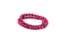 1 Strand Round Dyed Faceted Dark RUBY RED JADE Gemstone Beads, 6mm gjd0004