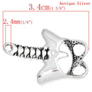 3 PELVIS and SPINE Anatomical Body Parts Pewter Charm Pendants, 3D design, chs0568
