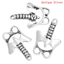 3 PELVIS and SPINE Anatomical Body Parts Pewter Charm Pendants, 3D design, chs0568