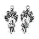 10 SHEAF OF Wheat Pewter Charm Pendants chs0572