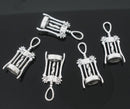 10 Silver Tone WINE CORKSCREW Charm Pendants chs0618