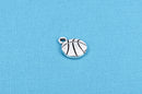6 Silver Metal BASKETBALL Charm Pendants chs0665
