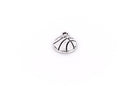 6 Silver Metal BASKETBALL Charm Pendants chs0665