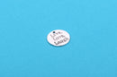 10 Silver Metal REVERSIBLE Live Love Laugh and Karma Charm Pendants, stamped on both sides, chs0666