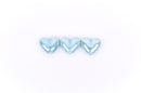 5 GOSSAMER BLUE Ceramic Porcelain Heart Shaped Beads  20x18mm bgl0309