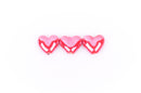 5 CRIMSON RED Ceramic Porcelain Heart Shaped Beads  20x18mm bgl0302