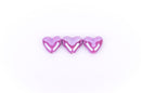 5 GRAPE PURPLE Ceramic Porcelain Heart Shaped Beads  20x18mm bgl0313