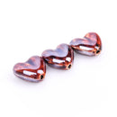 5 TORTOISE BROWN Coffee Ceramic Porcelain Heart Shaped Beads  20x18mm bgl0303