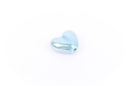 5 GOSSAMER BLUE Ceramic Porcelain Heart Shaped Beads  20x18mm bgl0309