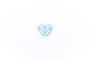5 GOSSAMER BLUE Ceramic Porcelain Heart Shaped Beads  20x18mm bgl0309
