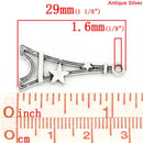 10 Silver Tone Paris EIFFEL TOWER Charm Pendants chs1174