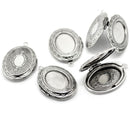 5 Antique Silver Oval Photo Frame Locket Pendants 34x24mm  chs1253