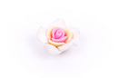2 WHITE, YELLOW, and PINK Polymer Clay Rose Flower Beads pol0025