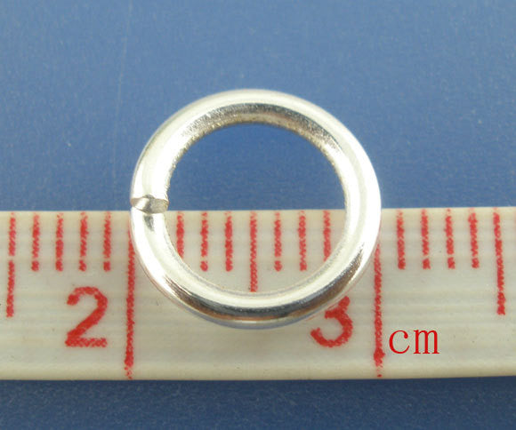 50 Silver Plated Thick Open Jump Rings 10mm x 1.5mm, 15 gauge wire  jum0080a