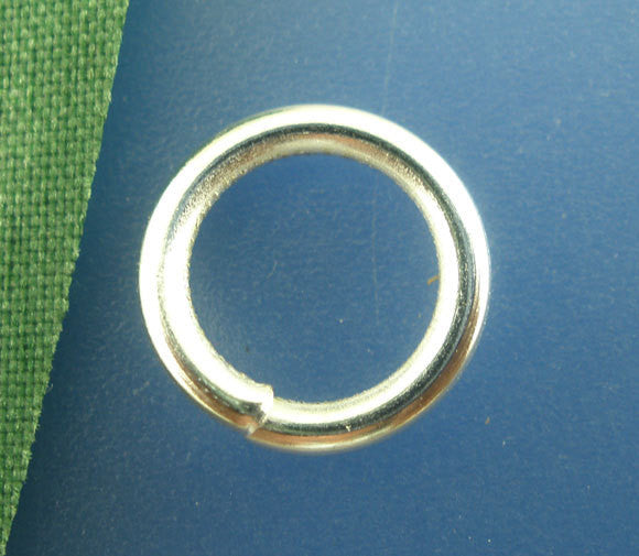 50 Silver Plated Thick Open Jump Rings 10mm x 1.5mm, 15 gauge wire  jum0080a