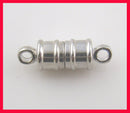 2 Silver Tone Metal Magnetic Barrel Clasps, 17x5mm  fcl0099