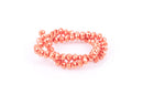 10x7mm Metallic Pearl TANGERINE ORANGE Opaque Crystal Glass Faceted Rondelle Beads . 1 Strand, bgl0342