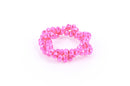 10x7mm Metallic Pearl HOT PINK Opaque Crystal Glass Faceted Rondelle Beads . 1 Strand, bgl0343