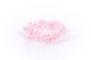 10x7mm Metallic Pearl LIGHT PASTEL PINK Opaque Crystal Glass Faceted Rondelle Beads . 1 Strand, bgl0345