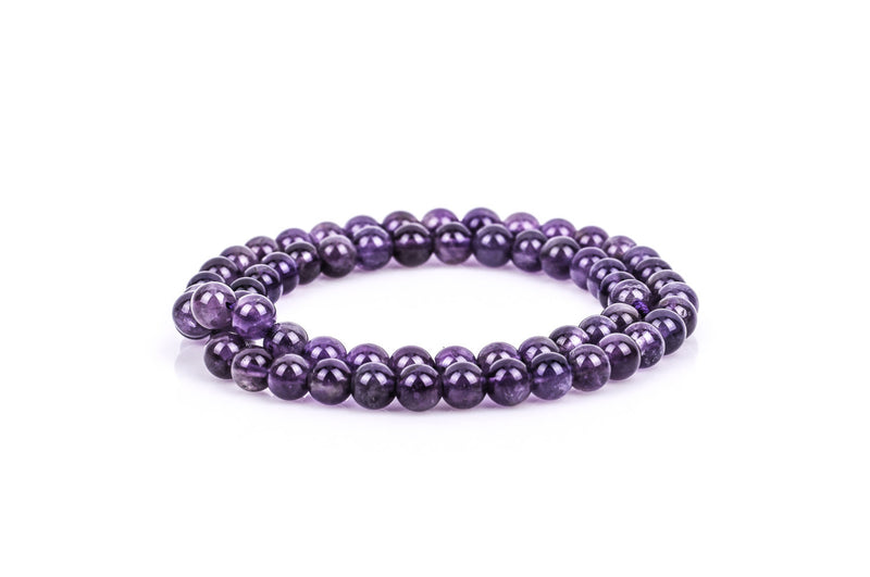 1 Full Strand ROUND AMETHYST Gemstone Beads   8mm  gam0004