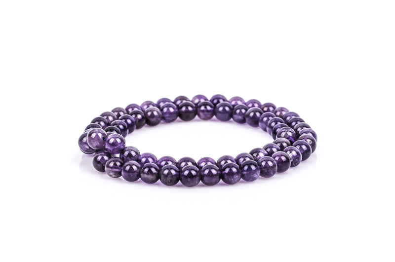 6mm ROUND AMETHYST Gemstone Beads, full strand, 60 beads, gam0002