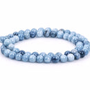 6mm Round BLUE JADE Gemstone Beads, full strand, gjd0009