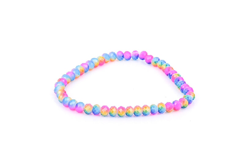 1 Strand 8x6mm Crystal Beads, Rondelle PINK, BLUE, Yellow, Green MARBLE bgl0352