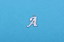 Letter A platinum color silver charm pendant, rhinestone crystals embedded in the metal, alphabet  chs1258