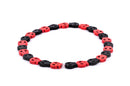 1 Strand Small Flat Howlite Orange and Black Halloween SUGAR SKULLS Gemstone Beads  15mm, carved stone how0282