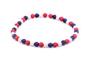 12mm Howlite Stone Beads ROUND Ball, Mixed Colors Red, White, Blue how0377