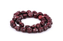 1 Strand Small CHOCOLATE BROWN  Howlite Stone Skulls, 12mm how0147