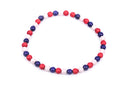 12mm Howlite Stone Beads ROUND Ball, Mixed Colors Red, White, Blue how0377